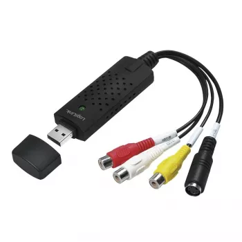 LogiLink USB 2.0 A/V Grabber, USB-A/M į 3x RCA + Mini-DIN5/F, juodas