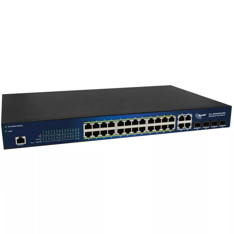 Valdomas jungiklis ALLNET ALL-SG8428V2PM 24 prievadai Gigabit Ethernet PoE