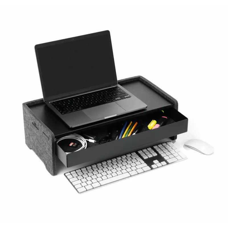 Priedas monitoriaus laikikliui Durable 508201 juodas metalinis stalčius 468 mm plotis 221 mm gylis 53 mm aukštis