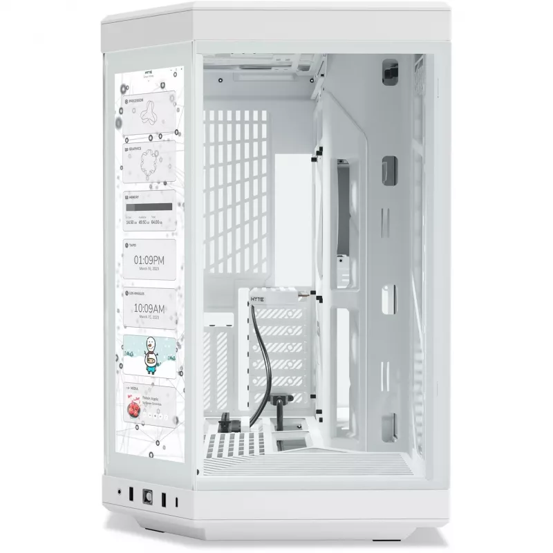 HYTE Y70 Touch Infinite, Tower-Enclosure White, 2x grūdintas stiklas