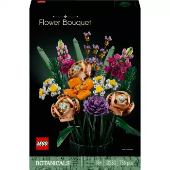 LEGO 10280 Icons Gėlių puokštė – dirbtinės gėlės suaugusiems, dekoratyvinis namų aksesuaras, dovana moterims ir vyrams