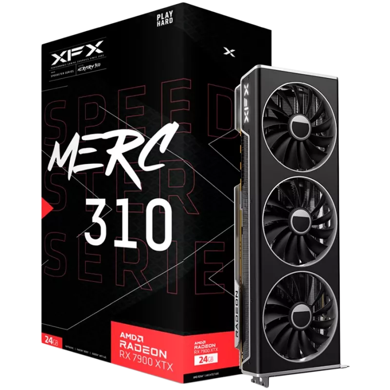 Vaizdo plokštė XFX Radeon RX 7900 XTX 24 GB GDDR6, PCIe 4.0, 384 bitų, 355 W, 3 ventiliatoriai