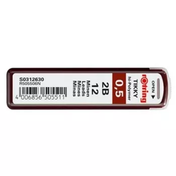 Pildymo švineliai Rotring Polymer 2B 0,5 mm S0312630