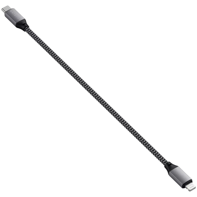 Satechi ST-TCL10M USB-C į USB-C/Lightning laidas, 0,25 m, juodai pilkas
