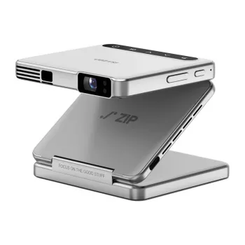 Aurzen Zip Projector (sidabrinis) – nešiojamas mini projektorius, modelis AU-PJ-ZP001M-UNWH0