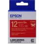 Epson LK-4RKK satino juostelė etikečių spausdintuvui, auksinė/raudona, 12 mm (5 m)