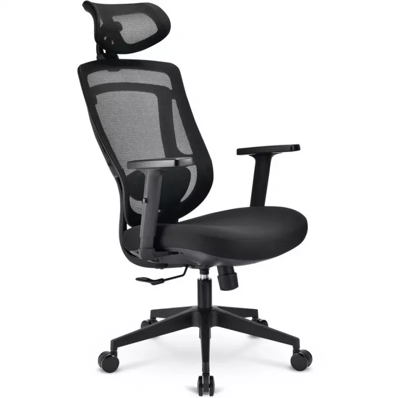 Biuro kėdė Sharkoon OfficePal C10 – juoda, ergonomiška, reguliuojamo aukščio