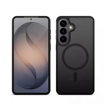 Crong Hybrid Matte Magnetic dėklas Samsung Galaxy S26 — TPU & PC, juodas