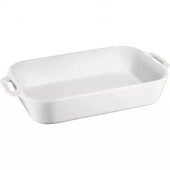 Staub 40511-151 4,5 l stačiakampis keraminis kepimo indas baltas
