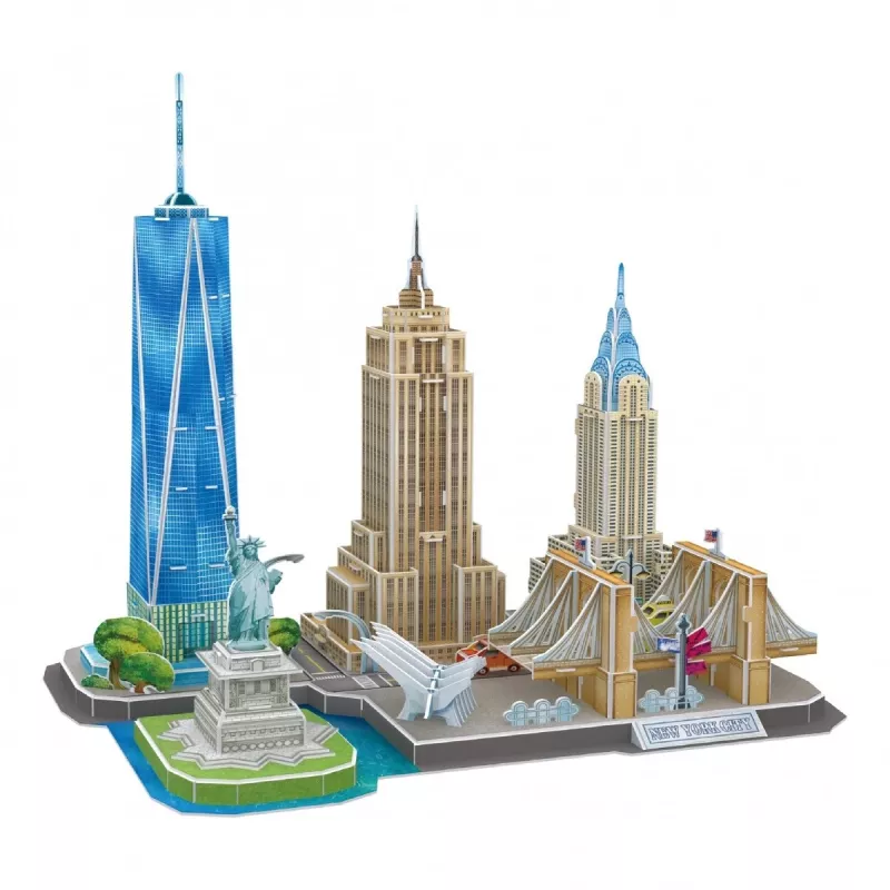 3D dėlionė CubicFun New York City City Line, 123 detalės, 370×420 mm, nuo 8 m.