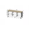 Cama sideboard LOTTA 150 3D Balta + sonoma oak