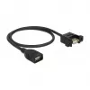 USB kabelis DeLOCK 85459 USB 2.0 0,5 m Juodas