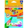 BIC spalvoti pieštukai CEV.TRIANG.CBW 10+2 EU 12 vnt., 214842