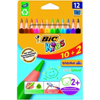 BIC spalvoti pieštukai CEV.TRIANG.CBW 10+2 EU 12 vnt., 214842