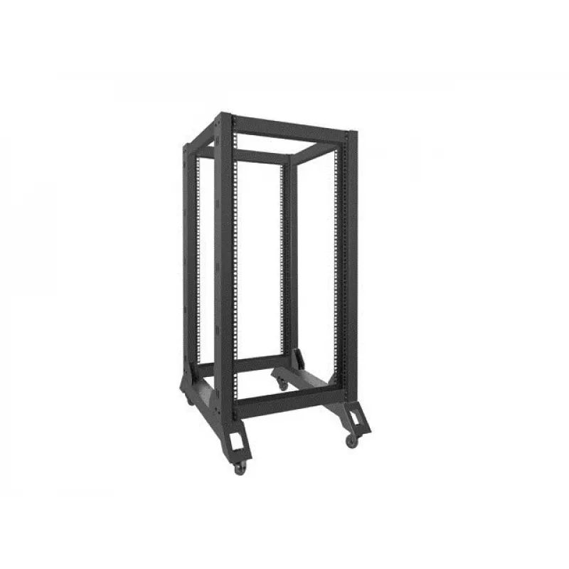 Atviras stelažas LANBERG OR01-6822-B 22U, 600 mm x 800 mm, juodas, 600 kg