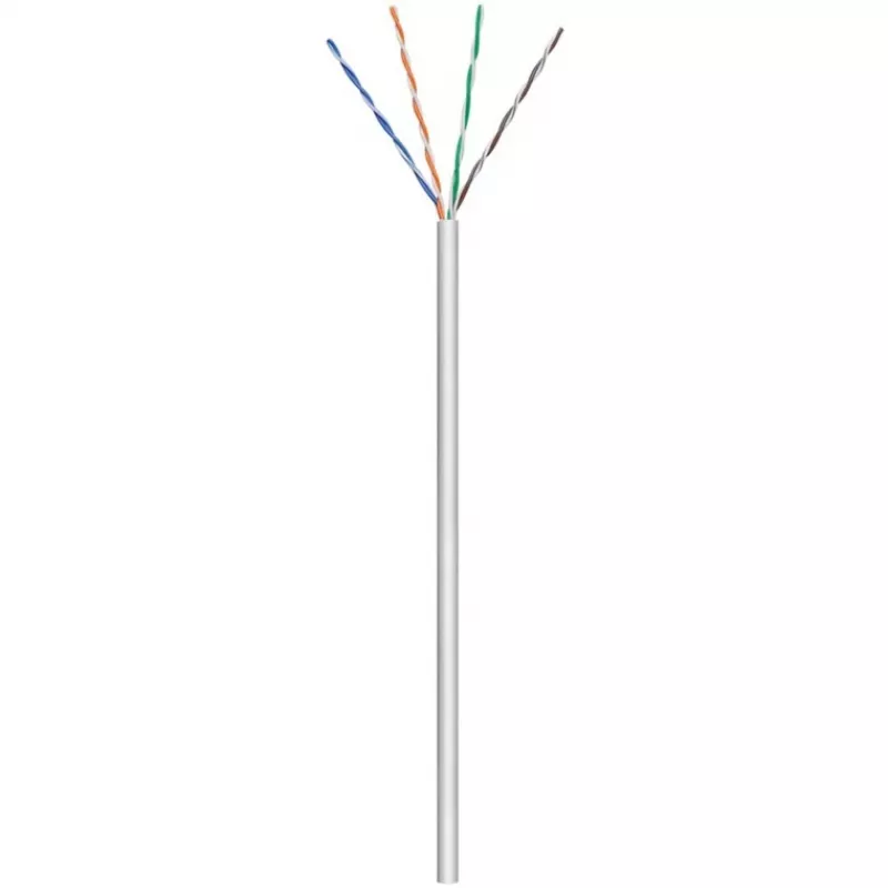 Wentronic Goobay CAT 6 tinklo kabelis, U/UTP, pilkas, 100 m - CCA, AWG 24/7 (vytas), PVC (93884)