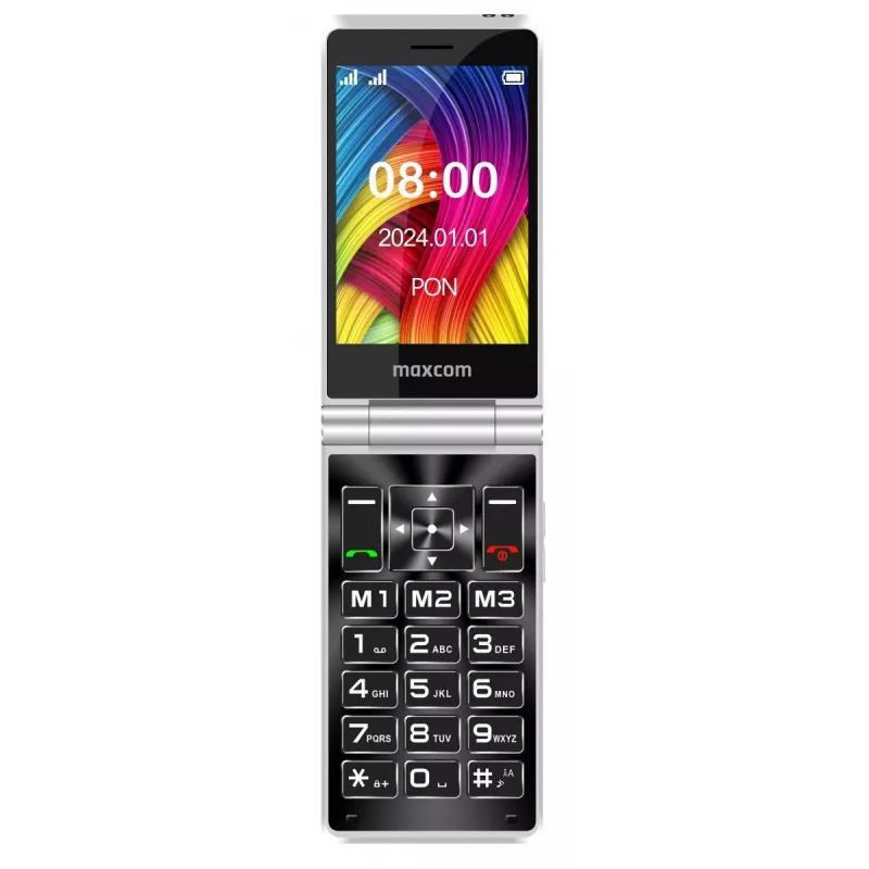 MAXCOM MM835L 4G dviejų SIM kortelių sulankstomas telefonas violetinis