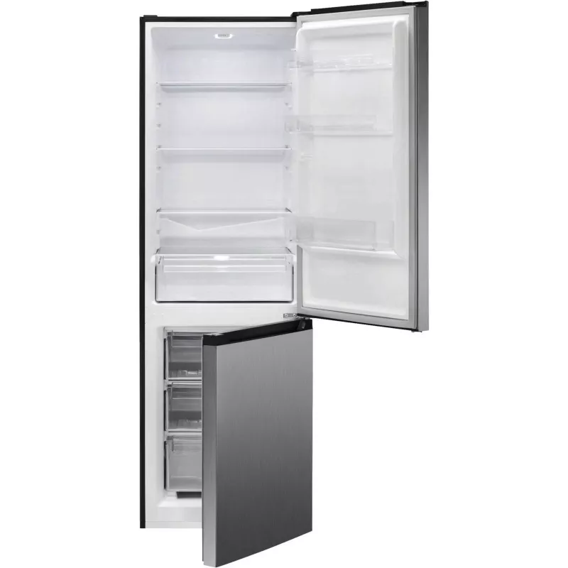 Laisvai pastatomas šaldytuvas-šaldiklis BOMANN KG 7357, 315 L (219 L šaldytuvas, 96 L šaldiklis), nerūdijantis plienas, LED apšvietimas, 40 dB