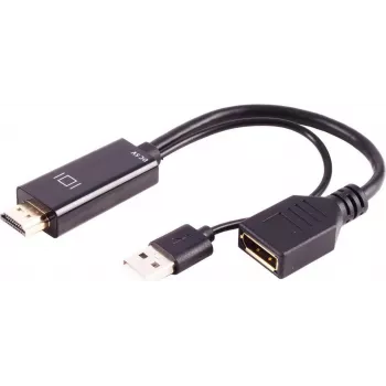 Adapteris HDMI A moteriškas į DisplayPort vyrišką ShiverPeaks BS10-01012 4K 60Hz 20cm