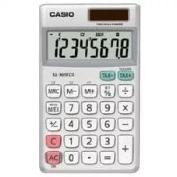 Pagrindinis skaičiuotuvas Casio SL-305ECO Kišeninis sidabrinis baltas