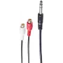 Garso kabelis ShiverPeaks BS30461 0,2 m 6,35 mm 2×RCA juoda raudona balta
