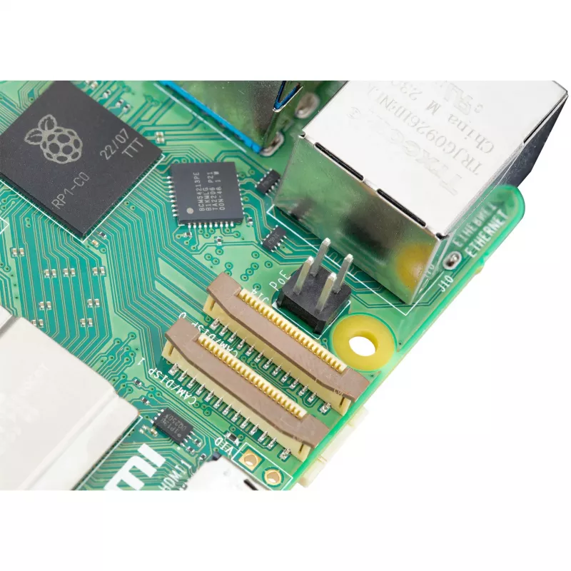 Vienos plokštės kompiuteris Raspberry Pi 5 kūrimo plokštė – 2400 MHz Arm Cortex-A76, iki 16 GB LPDDR4x, MicroSD, USB 3.2, Wi‑Fi 5