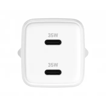 Sieninis USB-C įkroviklis YENKEE G35D 2x18W Power Delivery 3.0 3A