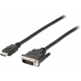 NEDIS HDMI™-DVI-D laidas | HDMI™ kištukas | DVI-D 24+1 kaištelių kištukas | 1080p | nikeliuotas | 2,00 m | tiesus | PVC | Juoda | Dėžutė