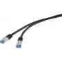 Renkforce RF-4673686 tinklo kabelis juodas 1 m Cat6a S/FTP (S-STP) (RF-4673686)