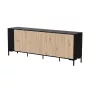 Komoda Cama Meble MERCI 200 x 40 x 74 cm – juoda/artisan ąžuolas, medžio drožlių plokštė