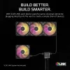 Corsair iCUE LINK RX120 MAX ARGB 120 mm korpuso ventiliatoriai 3 vnt. komplektas juodi