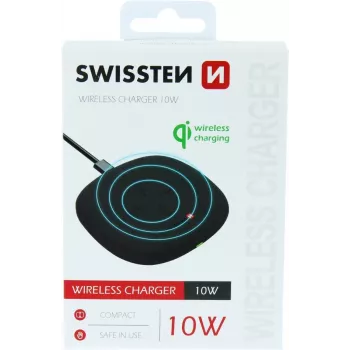 Belaidis įkroviklis SWISSTEN SW-W-10W-WH 10W su USB-C 1,5 m kabeliu