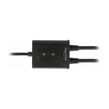 Serijinis kabelis DeLOCK 63950 USB 2.0 Type-A 2 x RS-232 DB9 juodas 0,6 m