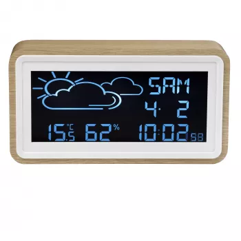 Skaitmeninė orų stotelė Denver WS-72 Wood LCD DC/Baterija