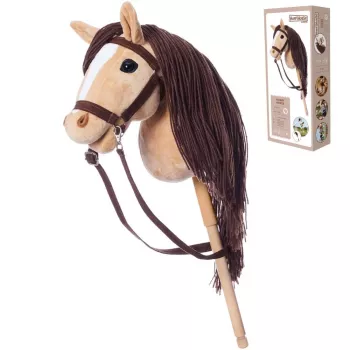 Žirgas ant lazdos HOPPIHORSE Hobby Horse A3 smėlio spalvos
