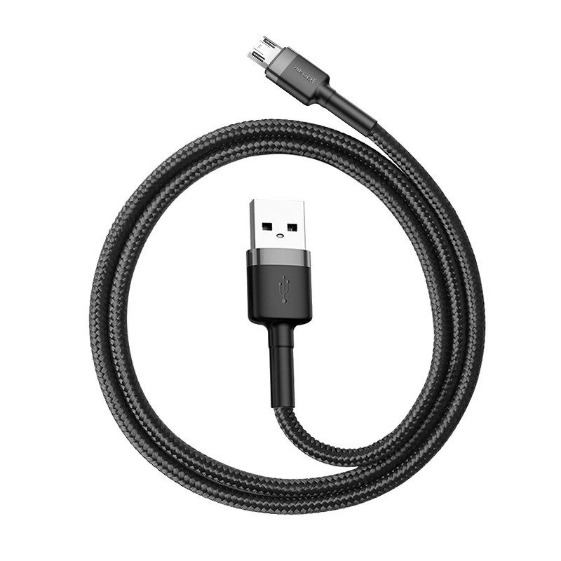 Baseus Cafule 2.4A 1m Micro USB laidas (pilkas/juodas)