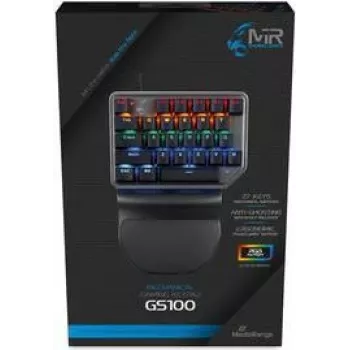 Gaming klaviatūra MediaRange MRGS100 QWERTZ vokiška juoda sidabrinė
