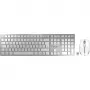 CHERRY DW 9100 SLIM belaidis klaviatūros ir pelės rinkinys RF Wireless + Bluetooth QWERTZ vokiškas sidabrinis