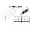 Komoda cama meble VERA 190x40x80 cm, juoda matinė, medžio drožlių plokštė, 16 mm rėmas