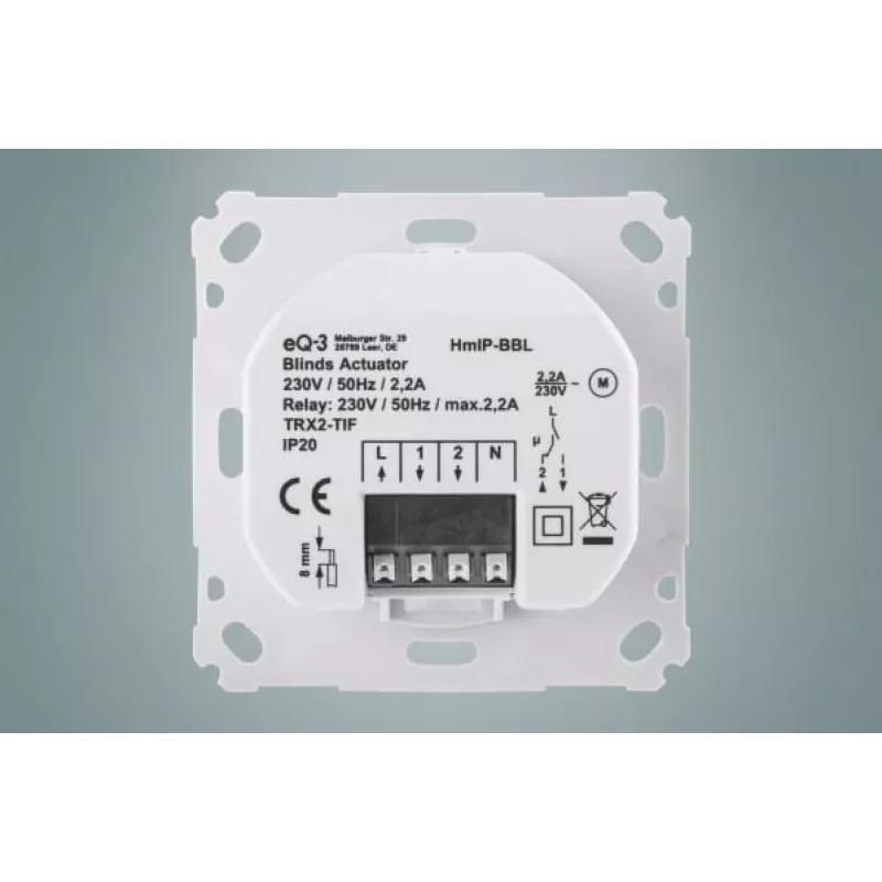 EQ3-AG HmIP-BBL belaidis elektroninis žaliuzių / roletų valdiklis baltas (151333A0)