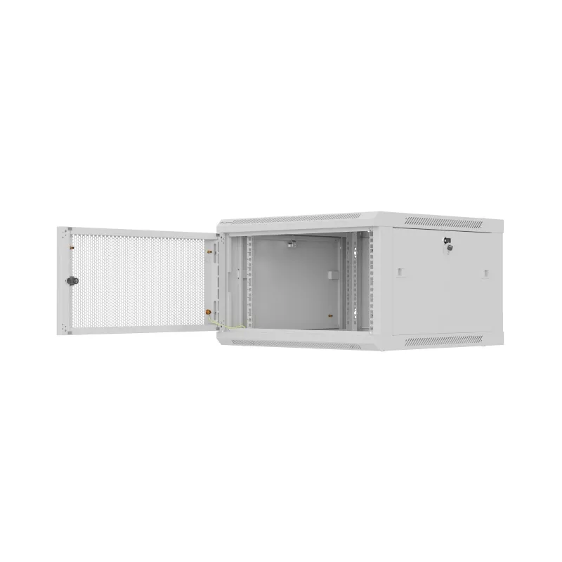 19 colių 6U 600x600 mm pilkas perforuotas sieninis stovo korpusas Lanberg WF01