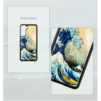 Dėklas telefonui iKins Samsung Galaxy S21+ apsauginis užpakalinis 'great wave'