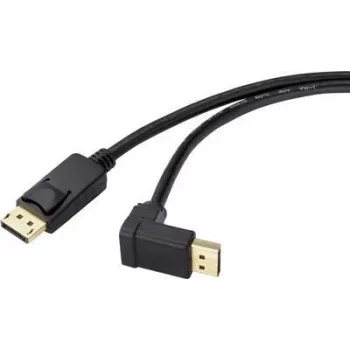 Renkforce DisplayPort jungiamasis laidas 0,50 m SP-9163724, auksuoti kontakto kištukai, juodas [1x DisplayPort kištukas - 1x DisplayPort kištukas] (SP-9163724)