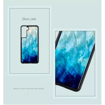 Telefono dėklas iKins, skirtas Samsung Galaxy S21+ — apsauginis nugarėlės dangtelis, mėlynas juodas