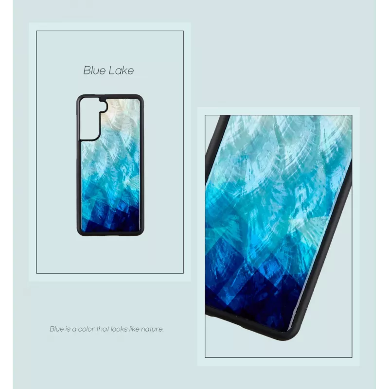 Telefono dėklas iKins, skirtas Samsung Galaxy S21+ — apsauginis nugarėlės dangtelis, mėlynas juodas