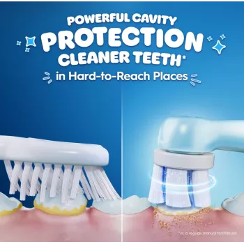 Oral-B iO Kids Disney Stitch elektrinis dantų šepetėlis su kelioniniu dėklu, įkraunamas, 6Y+, 1 šepetėlio antgalis, 3 režimai