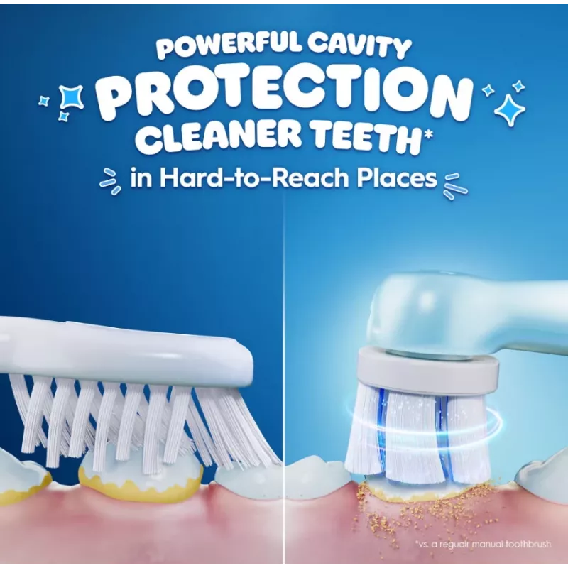 Oral-B iO Kids Disney Stitch elektrinis dantų šepetėlis su kelioniniu dėklu, įkraunamas, 6Y+, 1 šepetėlio antgalis, 3 režimai
