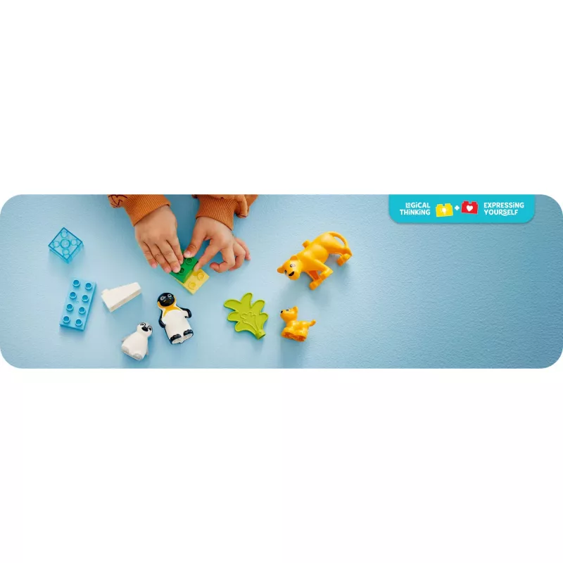 LEGO DUPLO 10442 Laukiniai gyvūnai: Pingvinai ir liūtai