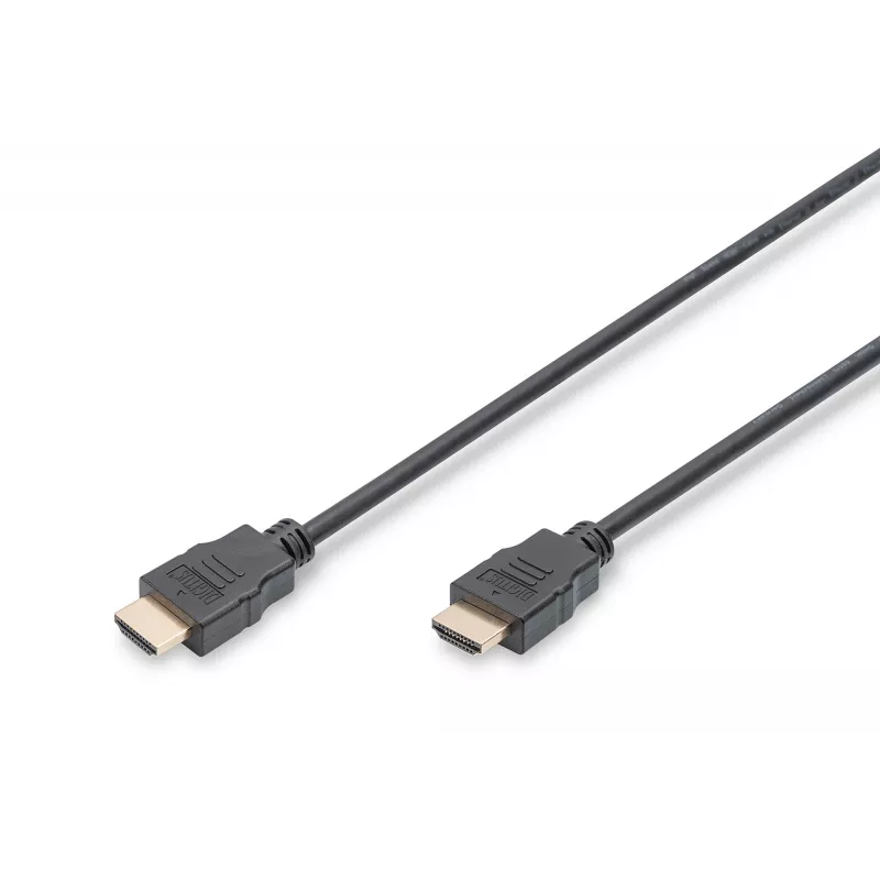 Assmann HDMI High Speed jungiamasis kabelis, tipas A M/M, 5,0 m, su Ethernet, buvęs HDMI 1.4, UL, juodas, auksinis (AK-330114-050-S)