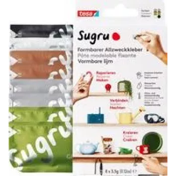 tesa Sugru Universalūs klijai 41285-00001-00 Juoda, Balta, Žalia, Ruda, Pilka 8 vnt.